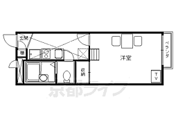 レオパレス淀コンフォート 1Kの間取図画像