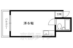 メゾン上賀茂 ワンルームの間取図画像