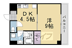 アクアヒルズ 1DKの間取図画像