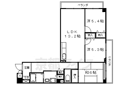 サイト安朱 3LDKの間取図画像