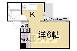 ロイヤルパレス ワンルームの間取図画像