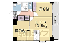 アンシャンテ 2LDKの間取図画像
