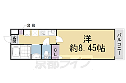 LaFiteOMIYA 1Kの間取図画像