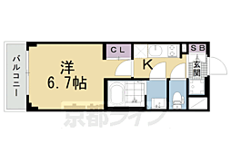 ソルテラス京都東寺HOMARE 1Kの間取図画像