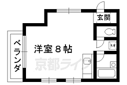 遊コーポ ワンルームの間取図画像