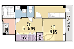 七条ハイツ 2Kの間取図画像