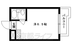 クィーンズコート郁 1Kの間取図画像