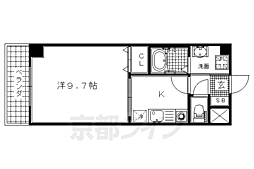 SQUAREHILLSmomoyamaTaihoBldg. 1Kの間取図画像