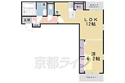 ケー・エヌ・ハーモニー 1LDKの間取図画像