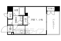 ベラジオ四条烏丸 1Kの間取図画像