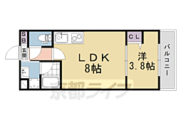 (仮称)伏見区上中町マンション 1LDKの間取図画像