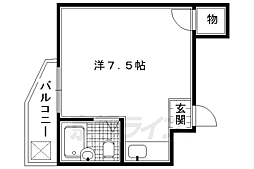 ウィンドミル ワンルームの間取図画像