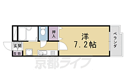 フォレスト醍醐 1Kの間取図画像