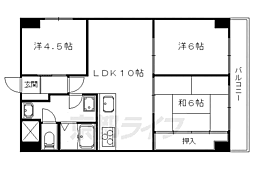 エスポワール京都 3LDKの間取図画像
