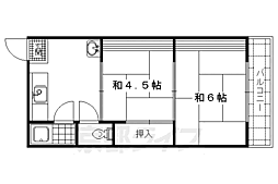 養稼公寓 2DKの間取図画像