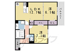 仮称)D-ROOM上京区米屋町ハイツ 2LDKの間取図画像