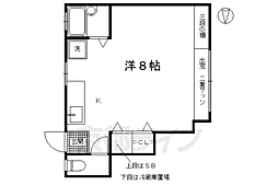 東山ハイツ ワンルームの間取図画像