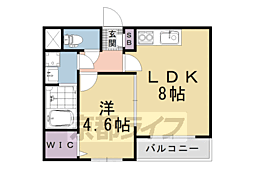 クレアーレ富小路 1LDKの間取図画像