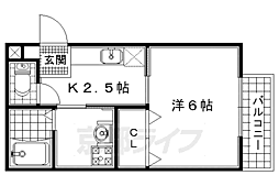 ラ・クージュ 1Kの間取図画像