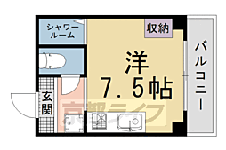 エスポワール里西 ワンルームの間取図画像