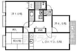 サイプレス木幡 3LDKの間取図画像