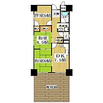 大阪府羽曳野市野々上5丁目（賃貸マンション3DK・1階・54.50㎡） その2