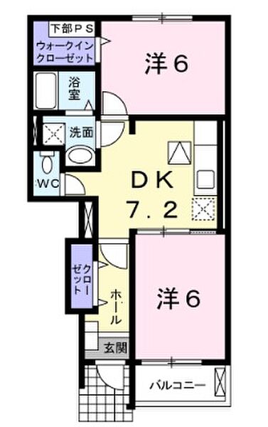 大阪府羽曳野市伊賀2丁目(賃貸アパート2DK・1階・46.79㎡)の写真 その2