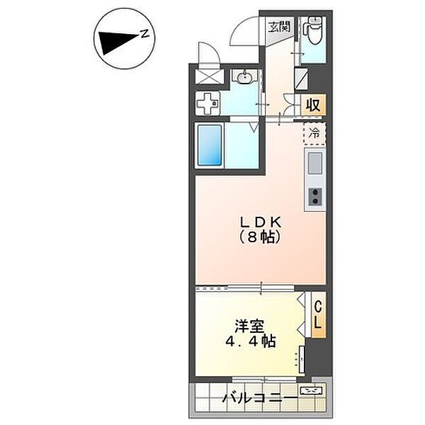 大阪府堺市北区新金岡町5丁(賃貸マンション1LDK・2階・33.82㎡)の写真 その2