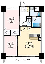 大阪府藤井寺市林2丁目（賃貸マンション2LDK・2階・50.06㎡） その2