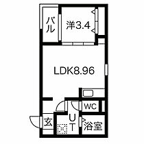 大阪府藤井寺市西古室1丁目（賃貸アパート1LDK・3階・31.35㎡） その2