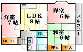 グランデュール横山Ａ棟 201 ｜ 広島県広島市安佐南区川内1丁目（賃貸アパート3LDK・2階・58.79㎡） その2