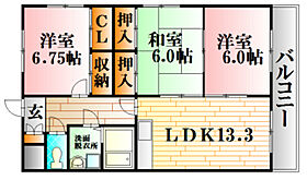 広島県広島市安佐南区東野2丁目（賃貸マンション3LDK・2階・71.74㎡） その2