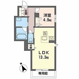 Tagawa 1LDKの間取図画像