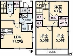 アバンティ清水 3LDKの間取図画像