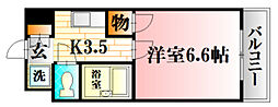 アストラル山中 1Kの間取図画像