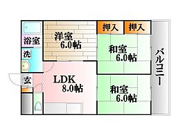 蓉昇クリエール 3LDKの間取図画像
