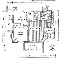 ヒルハイツ文京・春日 2LDKの間取図画像