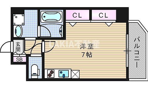 アコード中之島 ｜大阪府大阪市西区土佐堀3丁目(賃貸マンション1R・7階・23.22㎡)の写真 その2