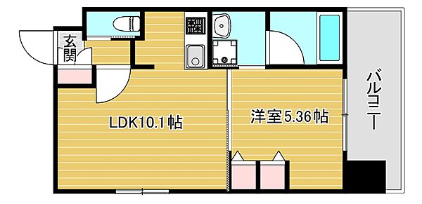 プレジオ南堀江 301｜大阪府大阪市西区南堀江4丁目(賃貸マンション1LDK・3階・35.28㎡)の写真 その2