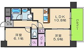 ベリー海老江  ｜ 大阪府大阪市福島区鷺洲5丁目（賃貸マンション2LDK・8階・55.10㎡） その2