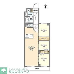 ASYLCOURT練馬中村橋 3LDKの間取図画像