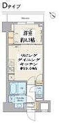 クレストコート江古田 1LDKの間取図画像