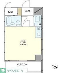 藤和シティコープ新大塚 ワンルームの間取図画像