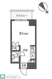ドエルピュアネス ワンルームの間取図画像