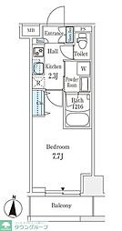 ラティエラ練馬 1Kの間取図画像
