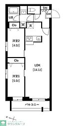 タスキプライムテラス中村橋 2LDKの間取図画像