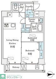 CREATIF練馬 2LDKの間取図画像