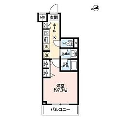 プレール・ドゥーク小竹向原 1Kの間取図画像