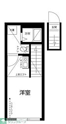 ミューシグ富士見台 1Kの間取図画像