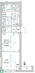 西武池袋線 椎名町駅 徒歩4分の賃貸マンション 2階1DKの間取り